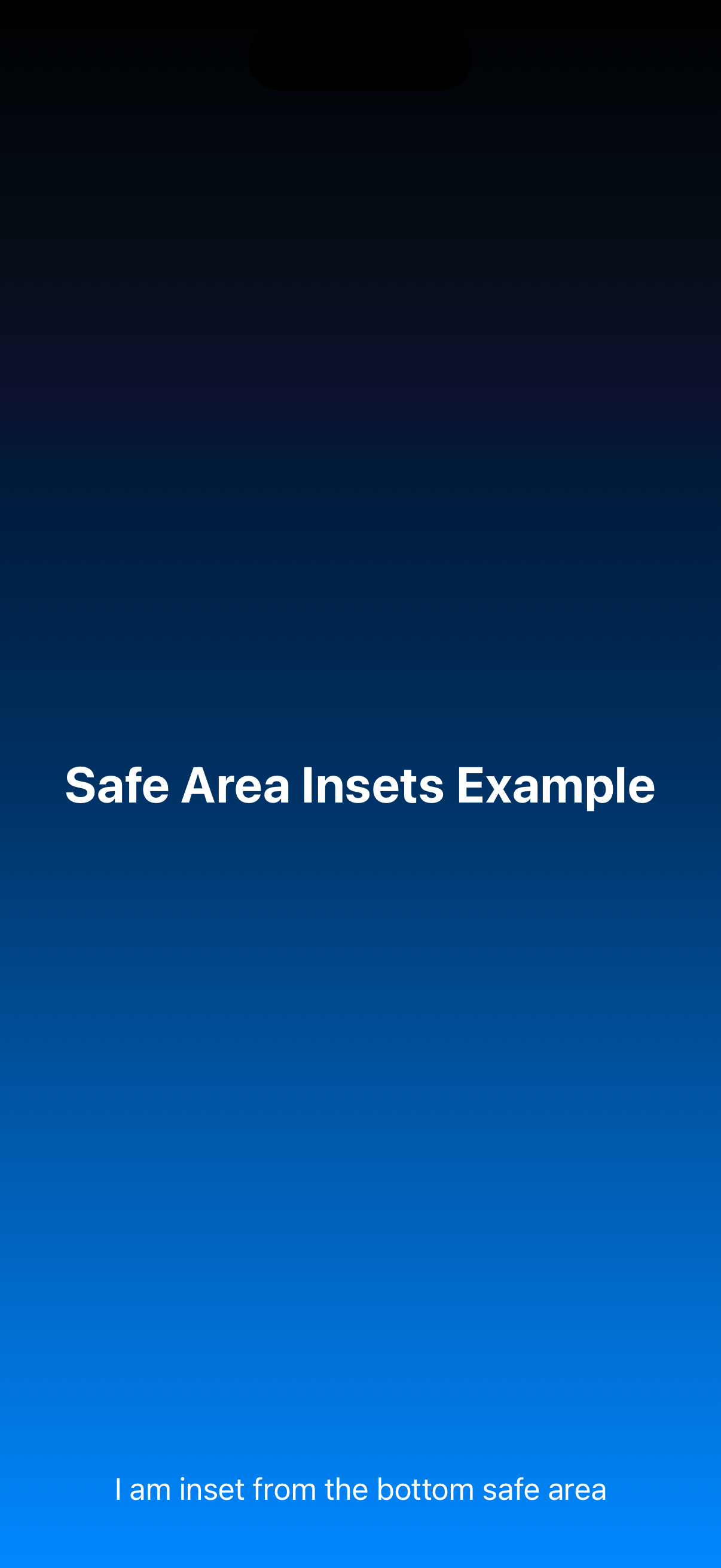 Safe Area Insets Example
